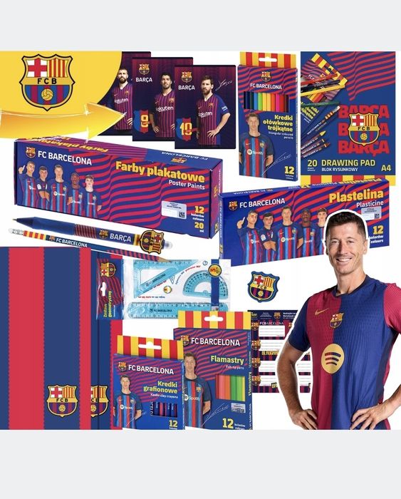 Wyprawka szkolna ASTRA FC Barcelona 19el. na prezent