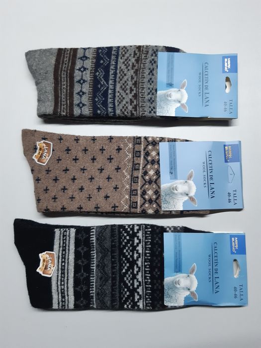 6 pares de meias novas de lã para homens