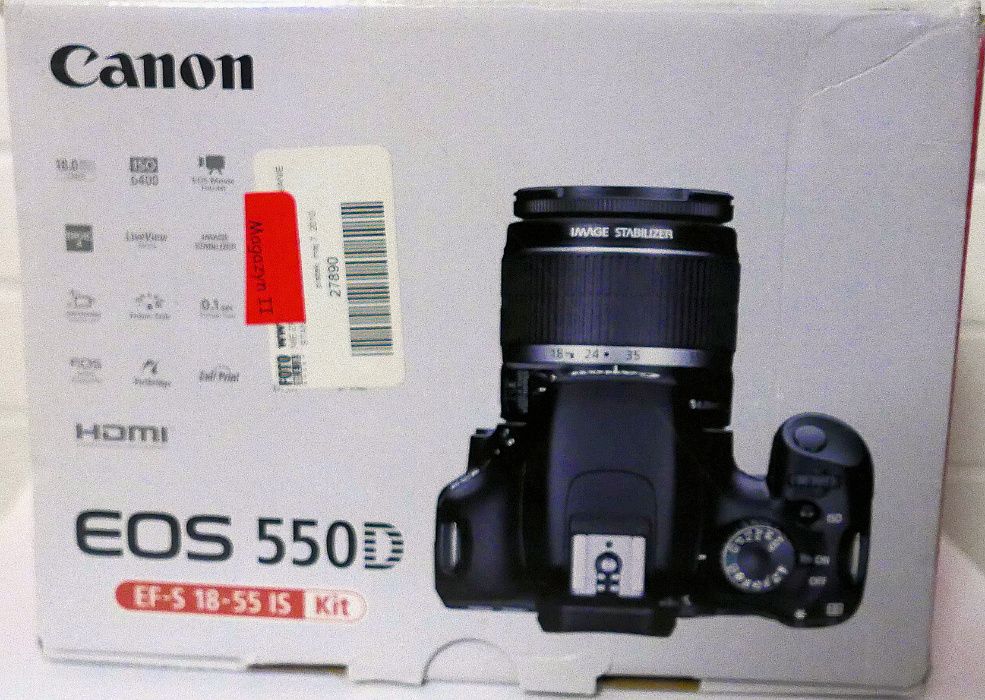 Aparat fotograficzny lustrzanka Canon eos550d