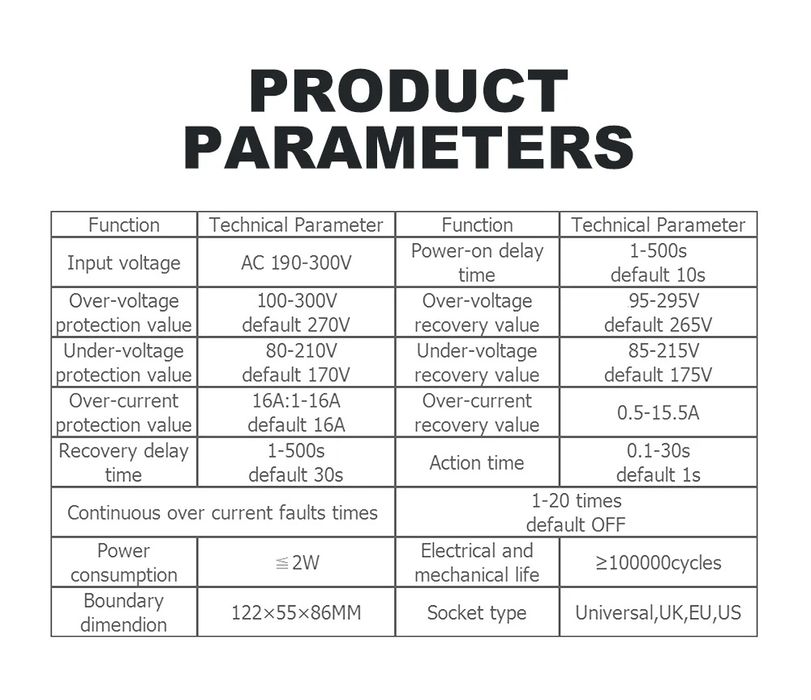 Реле напруги напряжения TOMZN TOVS-16Z/ TOSVA-16