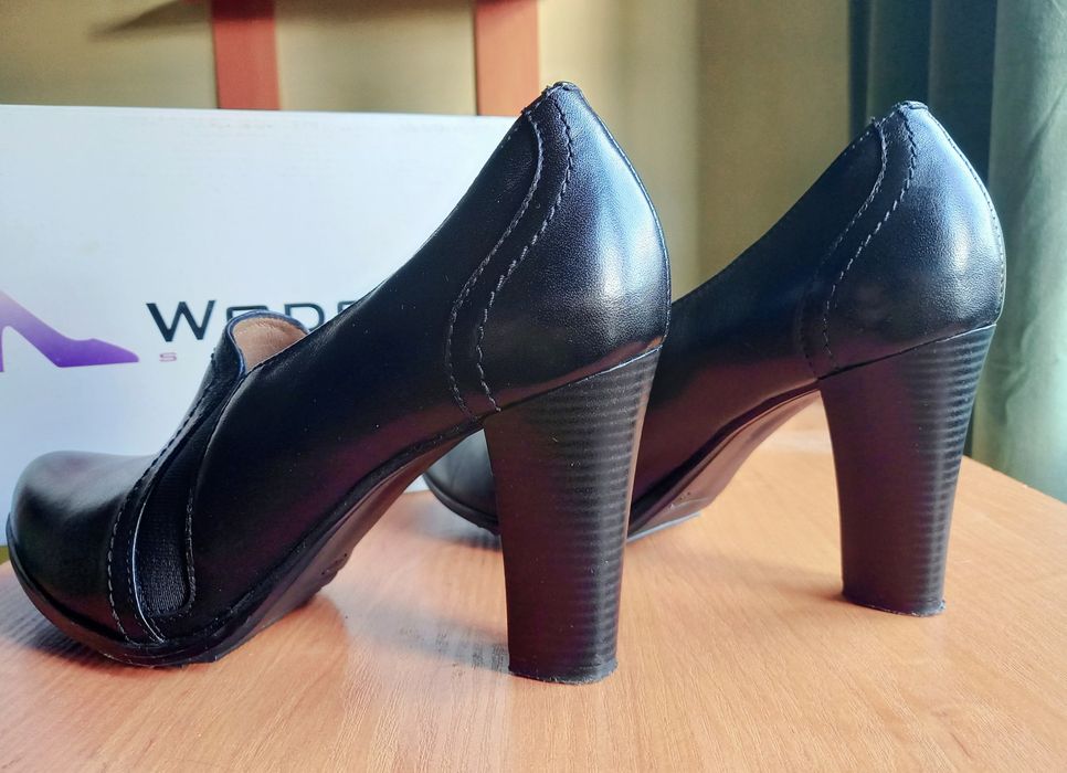 półbuty WODOWSKI całość skóra naturalna elegancka klasyka b. wygodne