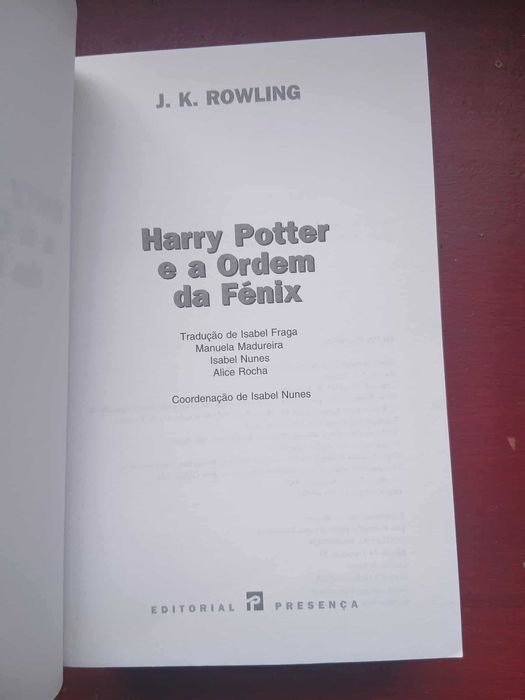 J.K. Rowling, Harry Potter e a Ordem de Fénix (1ªEdição)