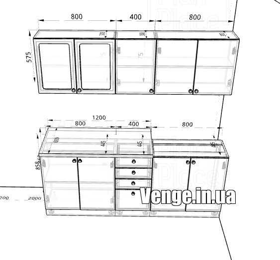 Акція до 1.04 Нова кухня Аліна 2 метра Кухня набірна під різні розміри