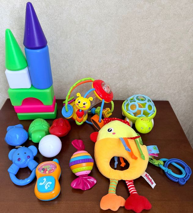 Дитячий іграшковий набір для найменших діток,кубики, підвіска,черепаха