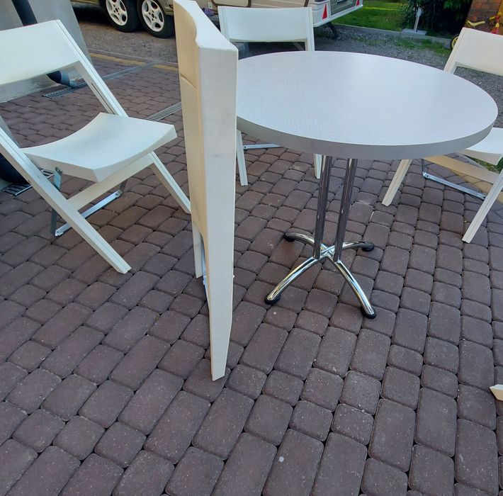 Zestaw ogrodowy. 6 krzeseł Ikea Sennik + stolik