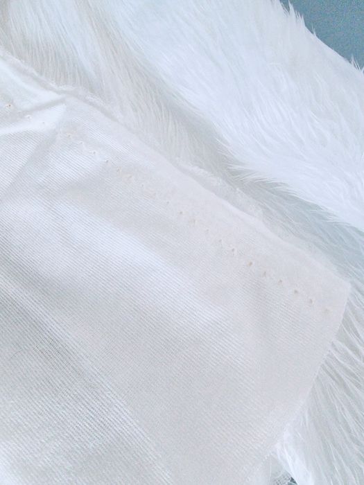 Tecido de Pelúcia Pêlo Sintético Artificial Branco Cosplay Costume