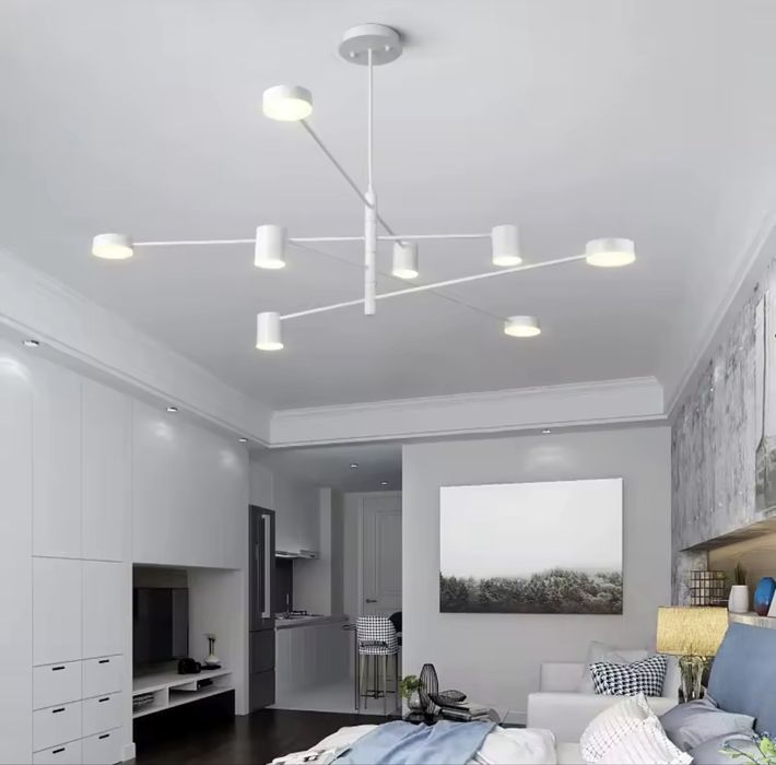 Современная LED Люстра Спутник 8 ламп 4200К