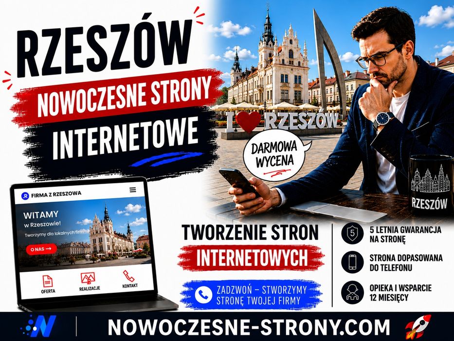 Nowoczesne Strony Internetowe | WordPress z 5-letnią Gwarancją | Opieka Stron 12 miesięcy