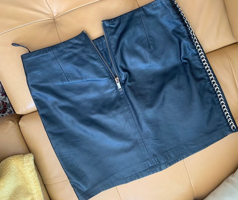 Mango spodnica mini ze skory naturalnej XS