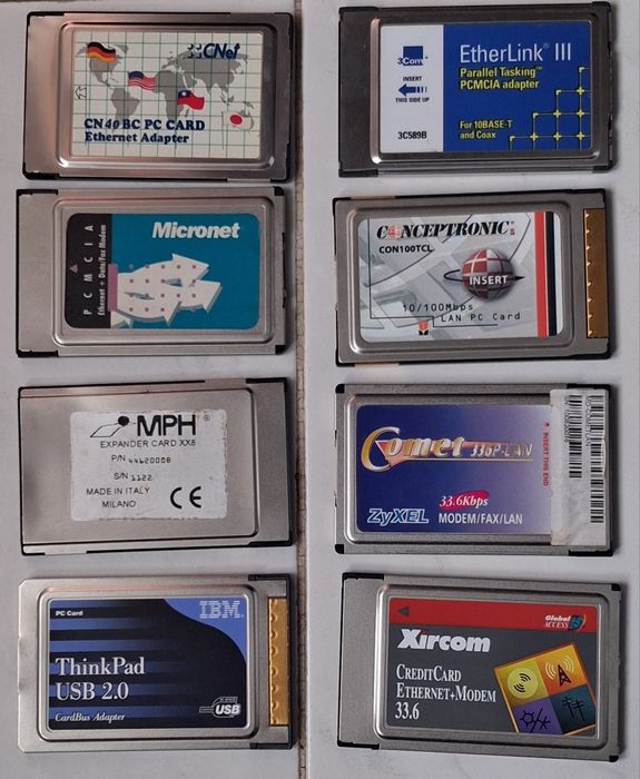 Placas para portáteis mais antigos