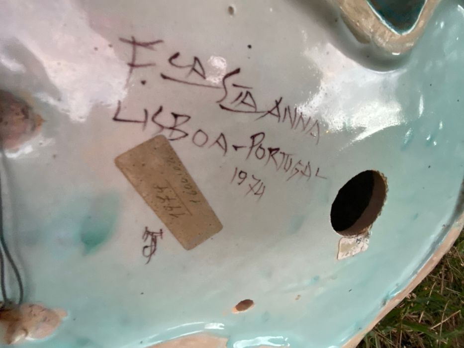 Fonte Pia água Menino Putti Sta Anna 68 cm Marcado e assinado 1974