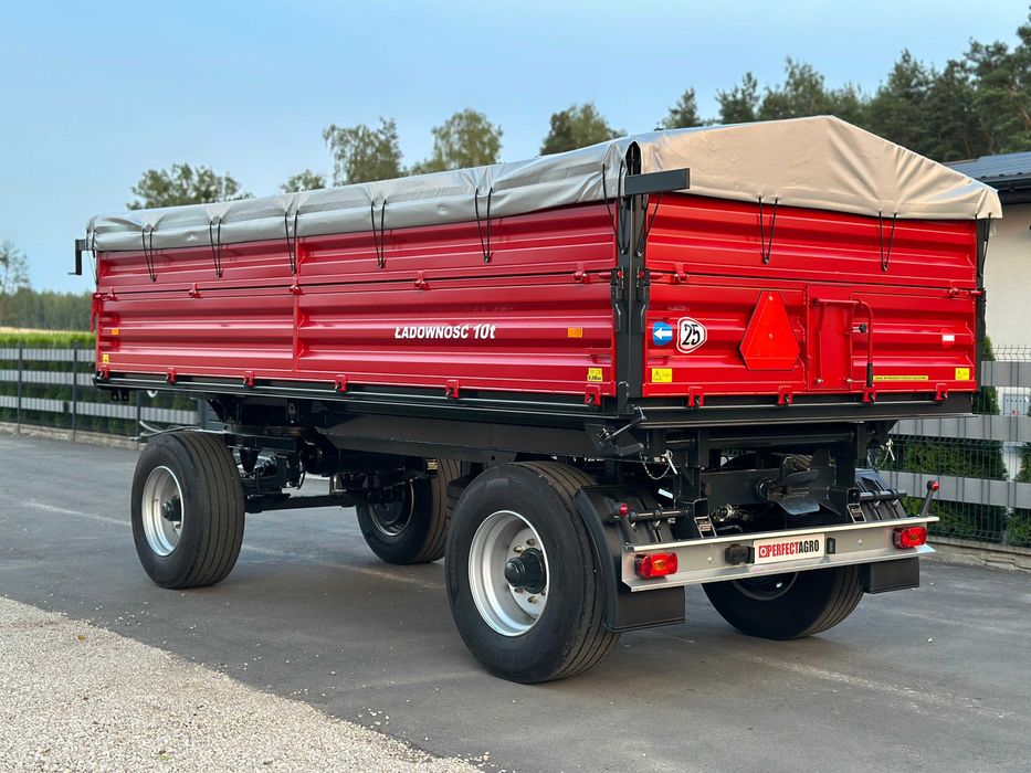 18Przyczepa Rolnicza HL 3 Stronny Wywrot 6011 Ładowność 10 ton HW 8011