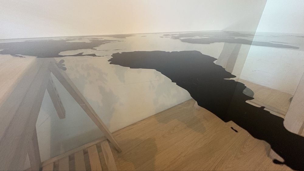 Szyba hartowana mapa swiata Ikea 160x80