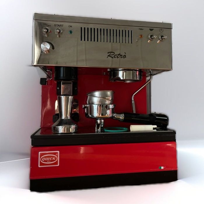 Quick Mill Retro vintage ciśnieniowy kolbowy ekspres z młynkiem