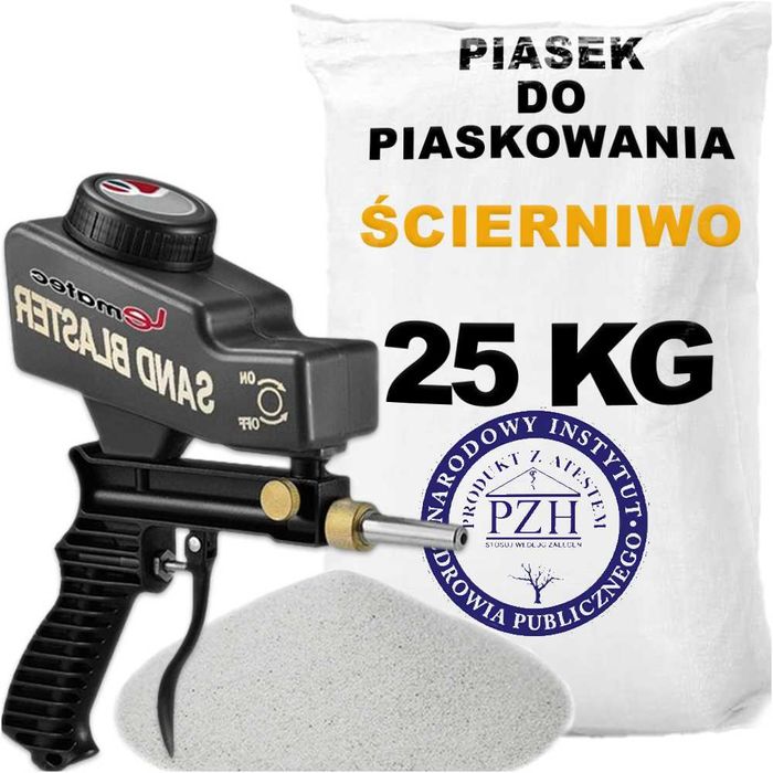 Piasek do Piaskowania 25 kg, ścierniwo, myjka, frakcje, workowany