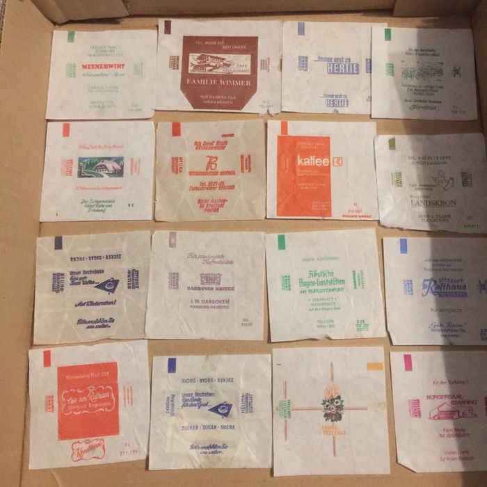 Lote de cerca 100 pacotes açúcar (wraps) Alemanha antigos