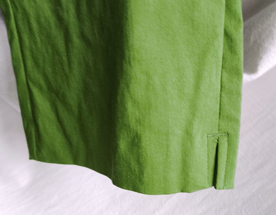 Tchibo Woman spodnie rybaczki legginsy zielone wiskoza lycra