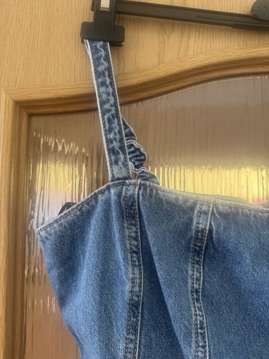 Jeansowy Top Gorsetowy ZARA Z1975 – Denim na ramiączkach