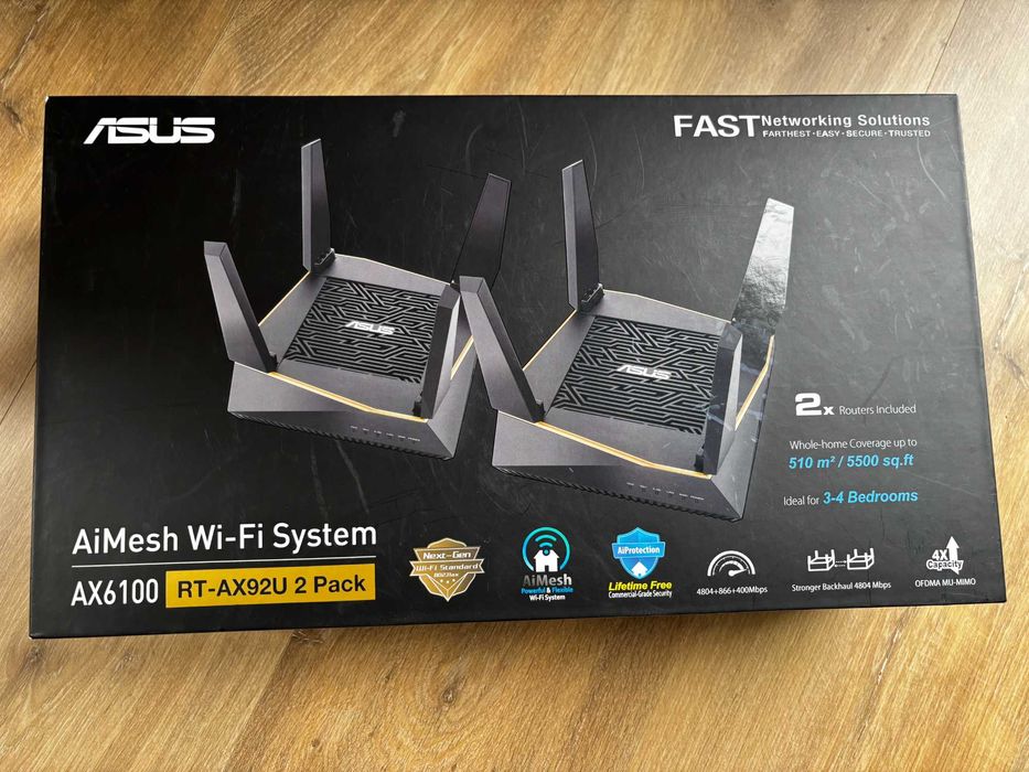 Router Asus RT-AX92U 2-pack AiMesh Wifi 6