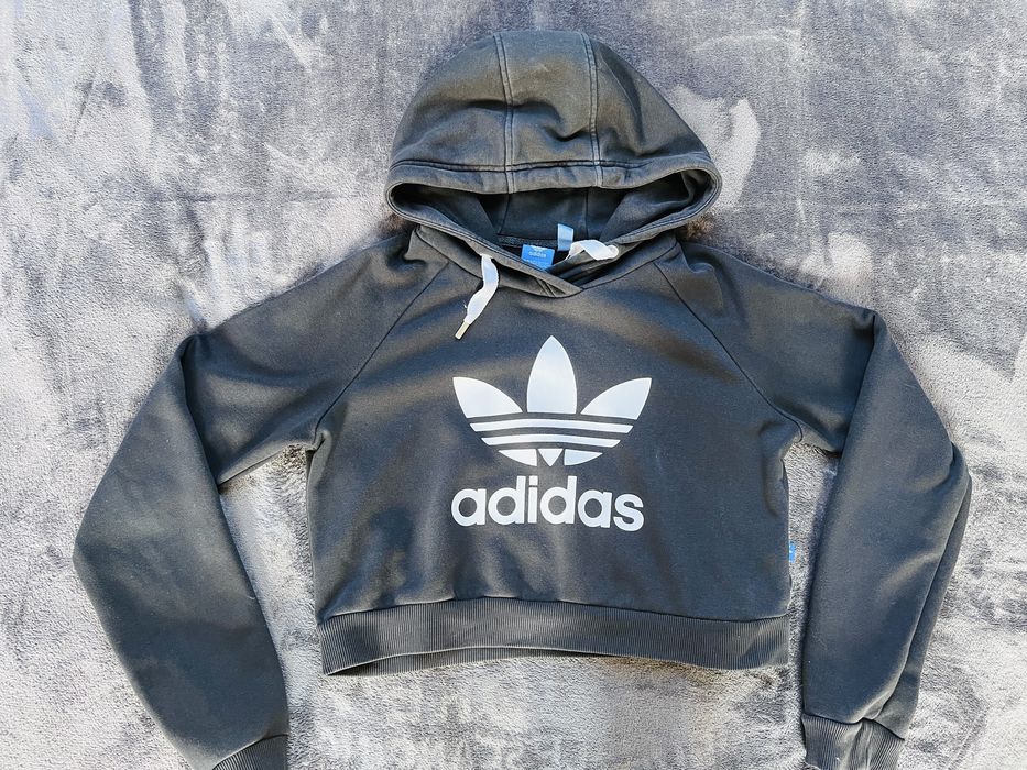 Adidas, krótka bluza, cropped hoodie, rozm. M / 38