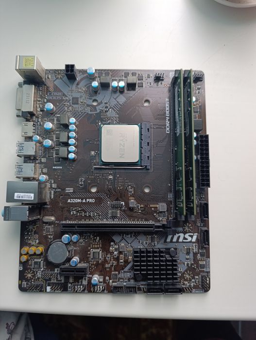 Комплект MSI A320-M + Ryzen 5 2600 + 8gb ddr4