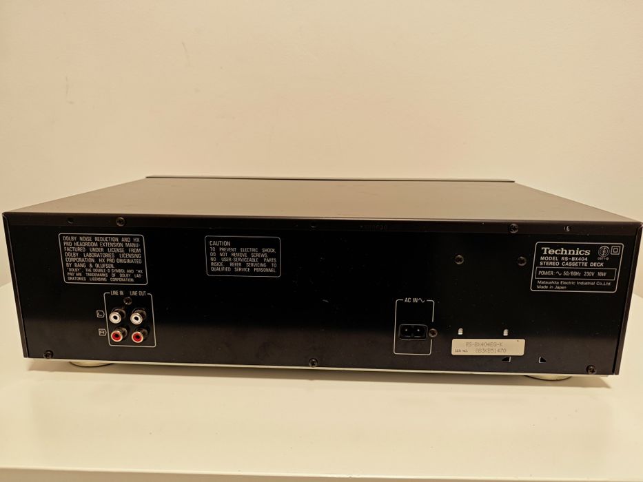 Deck kasetowy Technics RS-BX404, stan bardzo dobry.
