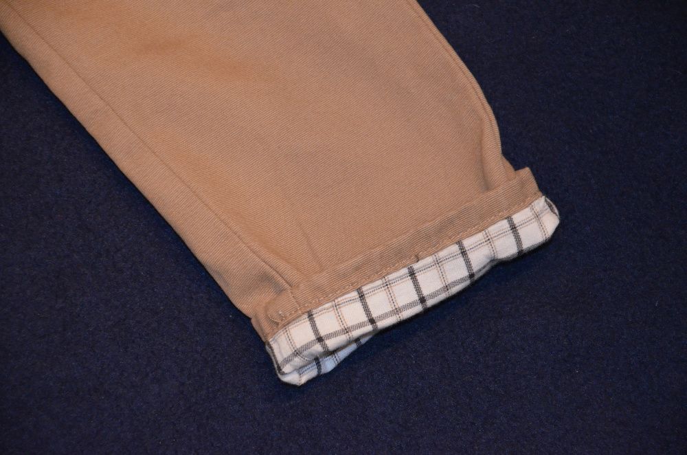 Spodnie chłopięce OKAIDI OBAIBI beżowe rozmiar 86 cm STAN IDEALNY!