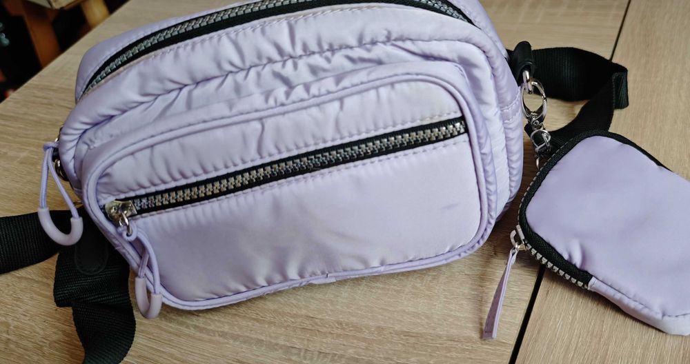 Primark liliowa fioletowa torebka portfelik mała listonoszka