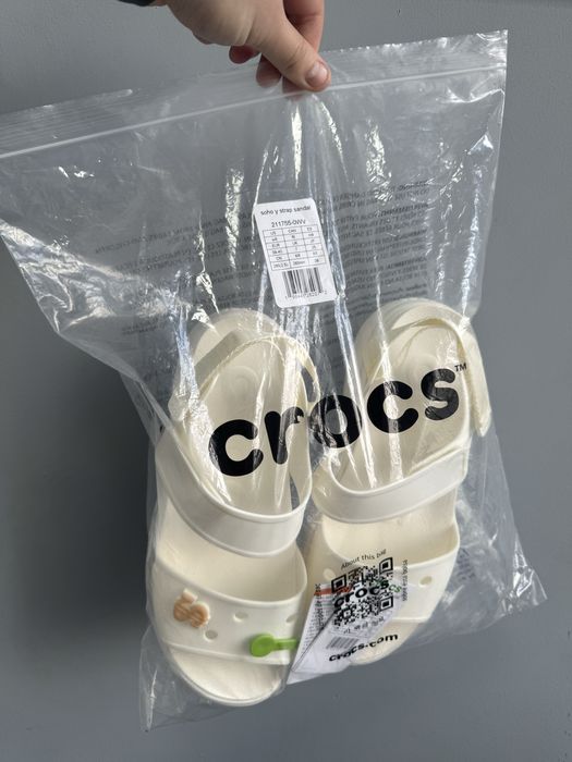 Crocs Soho Y Strap Sandal білі босоніжки тапки жіночі женские пин
