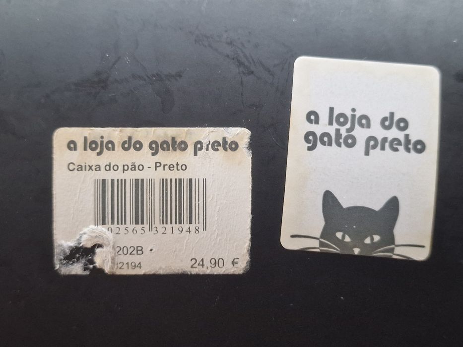 Caixa para pão Gato Preto