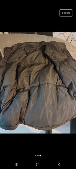 Colete preto acolchoado