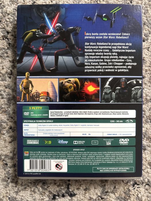 Star wars rebelianci 1 sezon DVD
