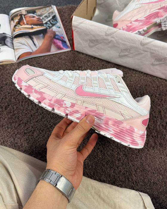Кросівки Кроссовки Nike P-6000 White Pink Белый Розовый Білий Рожевий Кросовки Демісезон