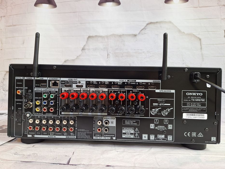 7.2 Onkyo TX-NR676 4k60p Dolby Atmos Vsion HDR BT Wi-Fi