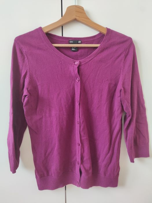 Sweter sweterek w kolorze fuksji H&M S 36