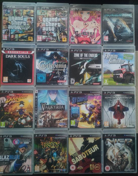 GTA valkyria LEGO Sherlock duck tales spiderman nier NFS gran turismo