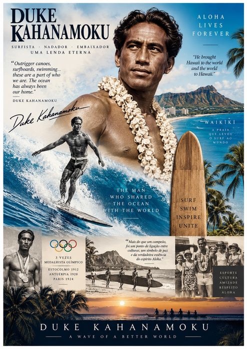 Lote 8 Posters novos Ícones do surf