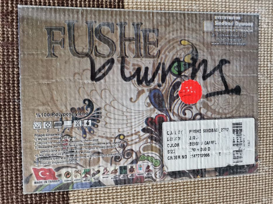 Dywan turecki brąz beż 180/260