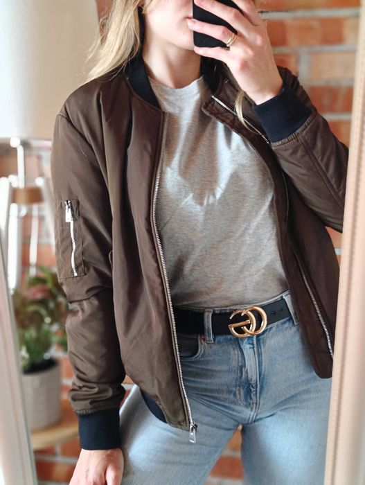 Kurtka bomber bomberka Zara khaki r S