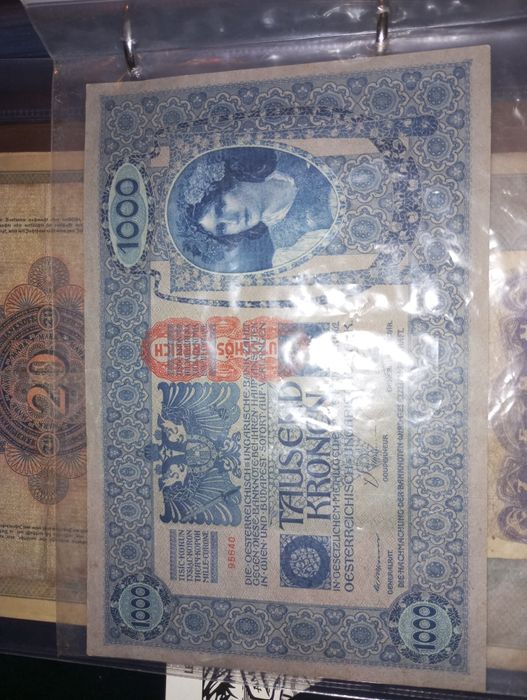 Nota 1000 Kronen Áustria 1902