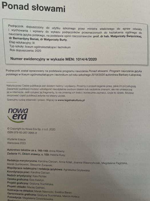 Podrecznik Ponad słowami cz.2