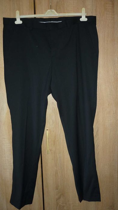 Selected- męskie spodnie garniturowe z wełną r; 58