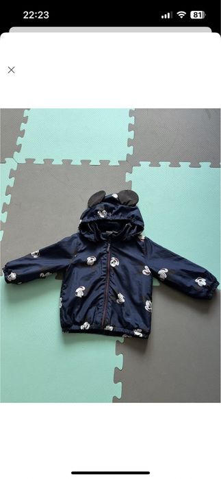 H&M Вітровка   Куртка мікі h&m утеплена флісом.