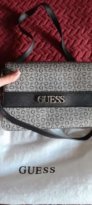 Mala original preta/cinza original guess