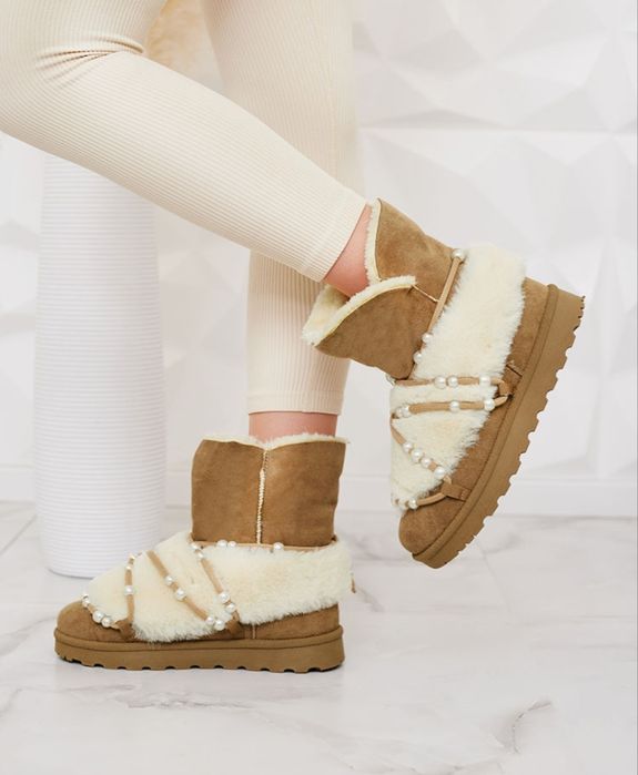 Ciepłe buty mukluki emu śniegowce damskie 39 futerko ocieplane nowe