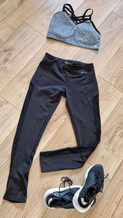 Damskie Legginsy Sportowe  DRI-FIT Mesh r. S Czarne