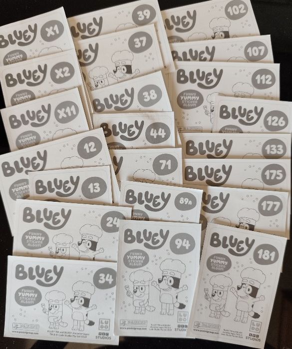 Cromos da BLUEY para venda