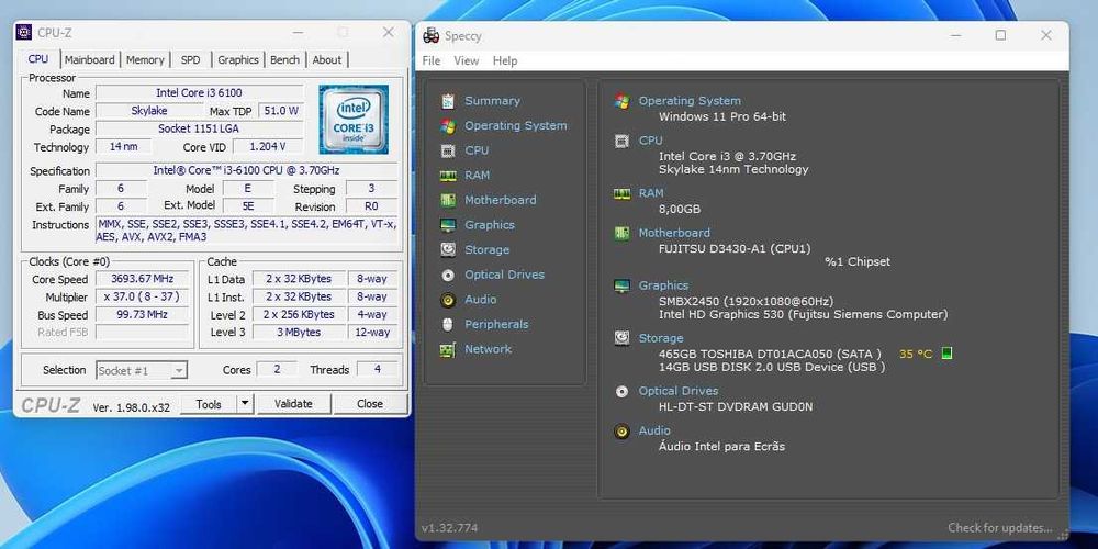 Torre Desktop PC Fujitsu