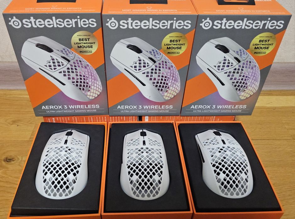 Ігрові бездротові мишки SteelSeries Aerox 3 / 5 / 9 Wireless (Оригінал)