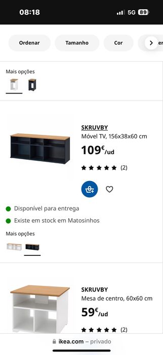 Móvel de TV SKRUVBY Ikea